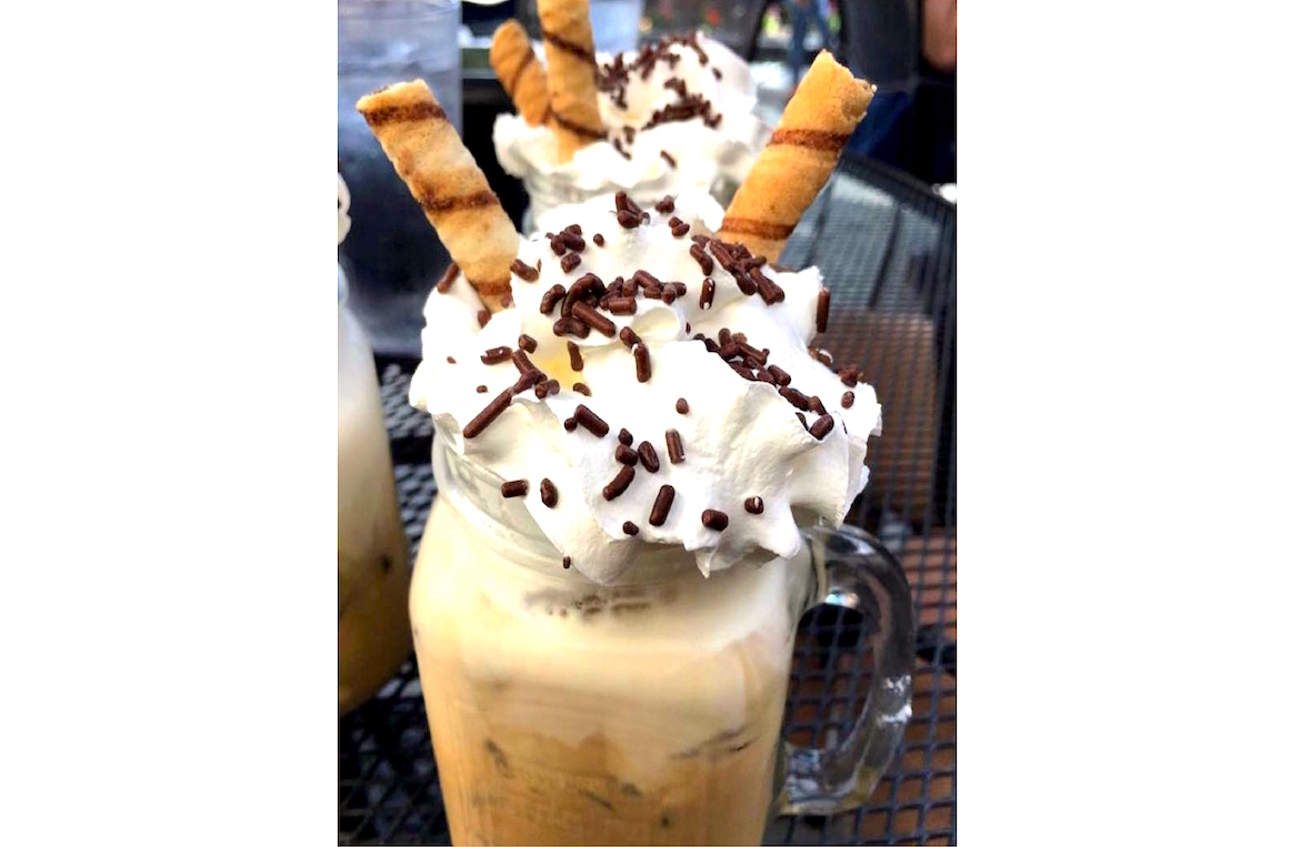 this is an image of our delicious mocha latte drink